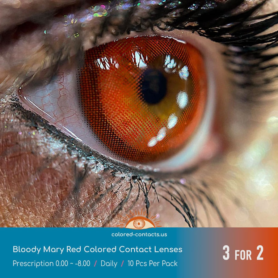Bloody Mary Red Colored Contact Lenses - Image 5