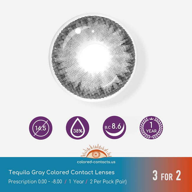 Tequila Gray Colored Contact Lenses