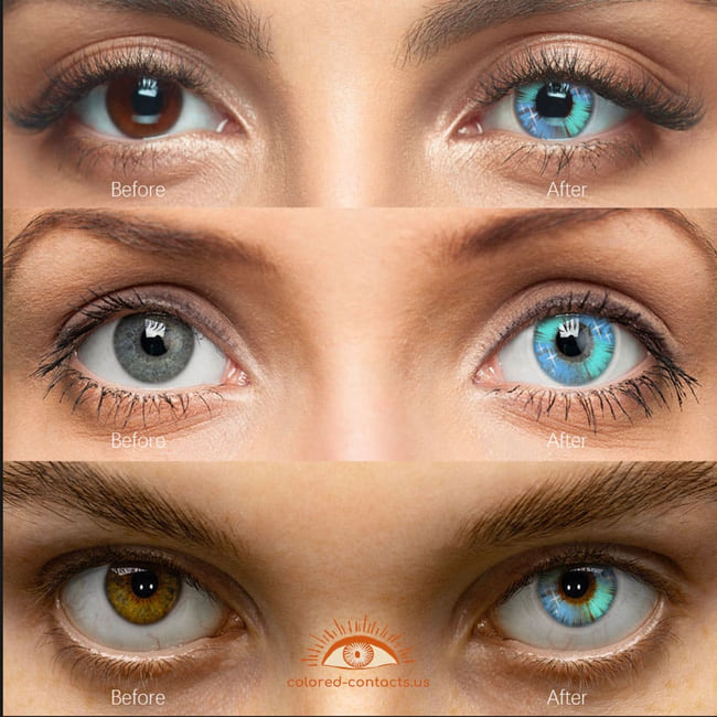 Gradient Star Blue Colored Contact Lenses - Ccus Eyewear · Premium Colored Contacts Gradient Star Blue Colored Contact Lenses