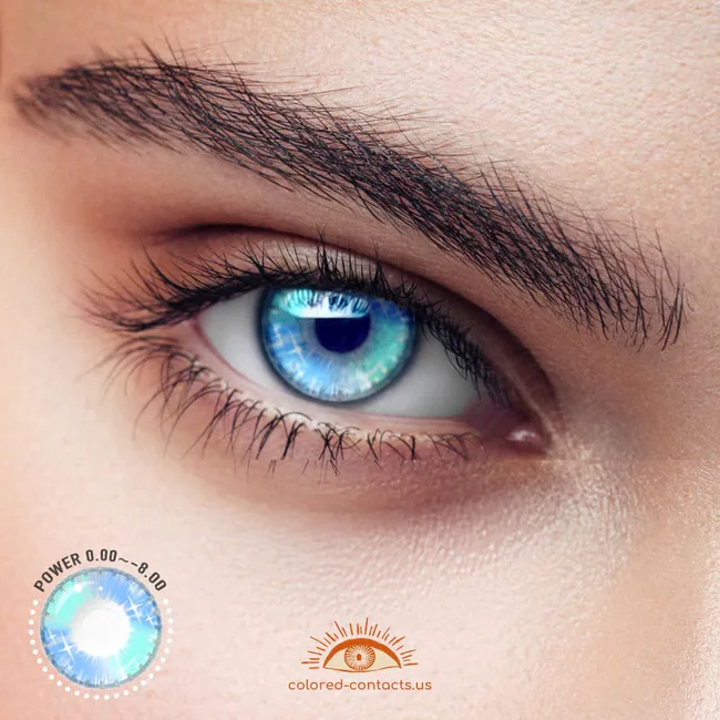 Gradient Star Blue Colored Contact Lenses