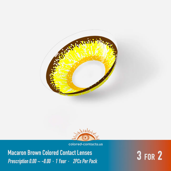 Macaron Brown Colored Contact Lenses