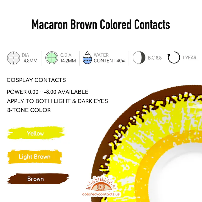 Macaron Brown Colored Contact Lenses