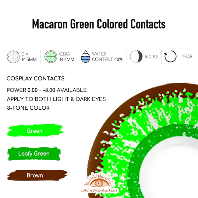 Macaron Green Colored Contact Lenses
