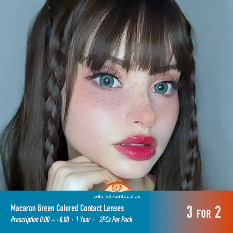 Macaron Green Colored Contact Lenses