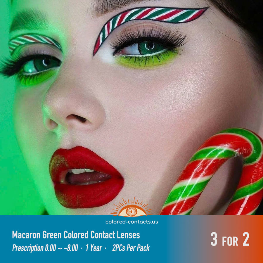 Mh : Jinafire Long Cosplay Contact Lenses - Ccus Eyewear · Premium Colored Contacts Macaron Green Colored Contact Lenses
