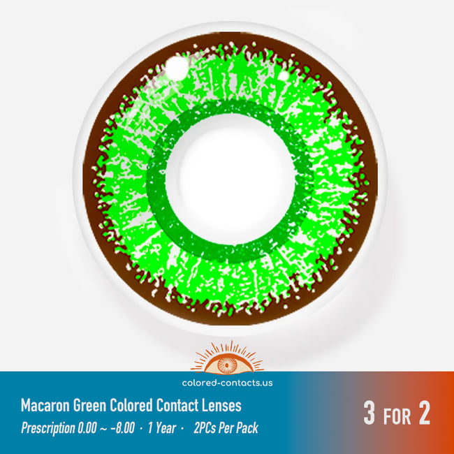 Macaron Green Colored Contact Lenses