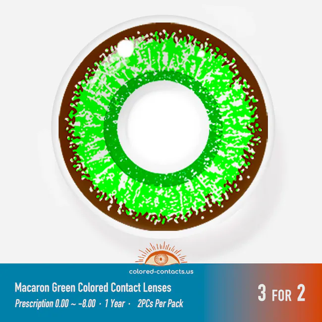 Macaron Green Colored Contact Lenses