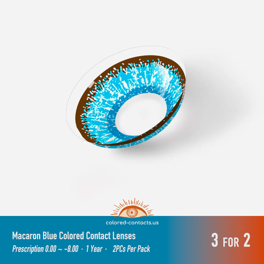 Macaron Blue Colored Contact Lenses