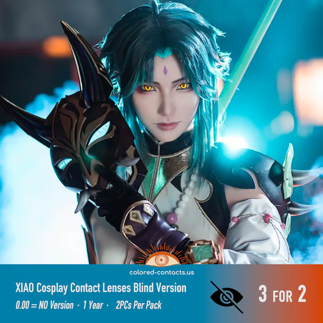 Genshin Impact Xiao Cosplay Contacts (2023 Blind Version)