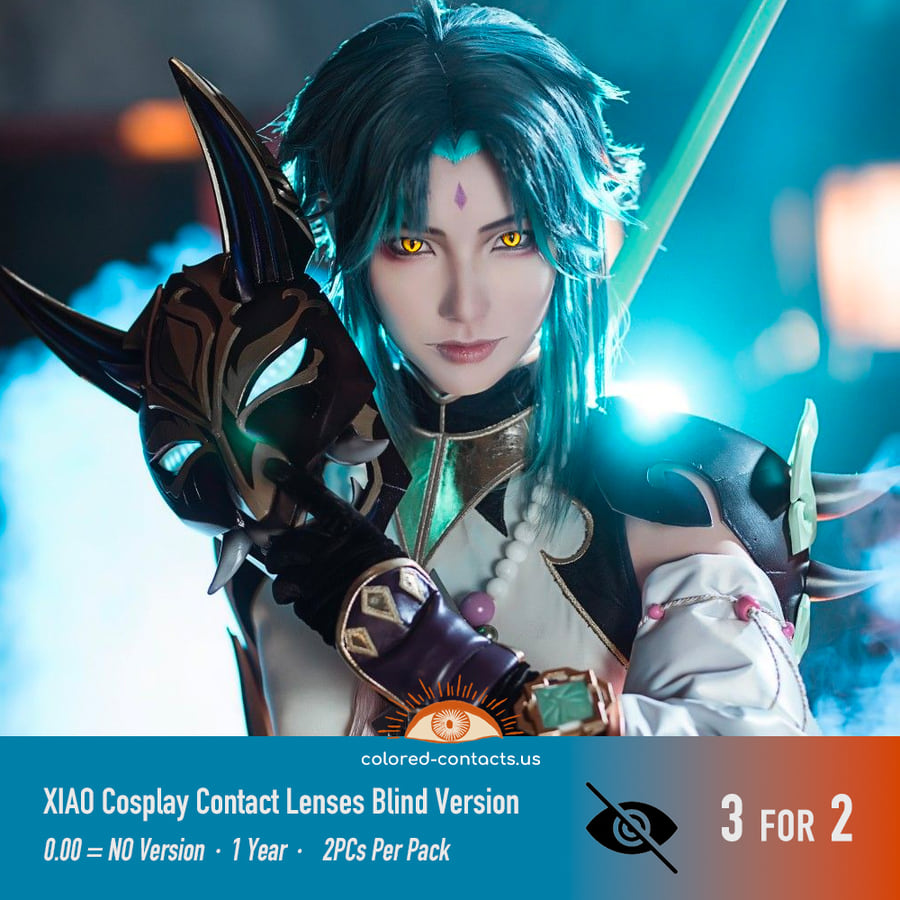 Genshin Impact Xiao Cosplay Contacts (2023 Blind Version)