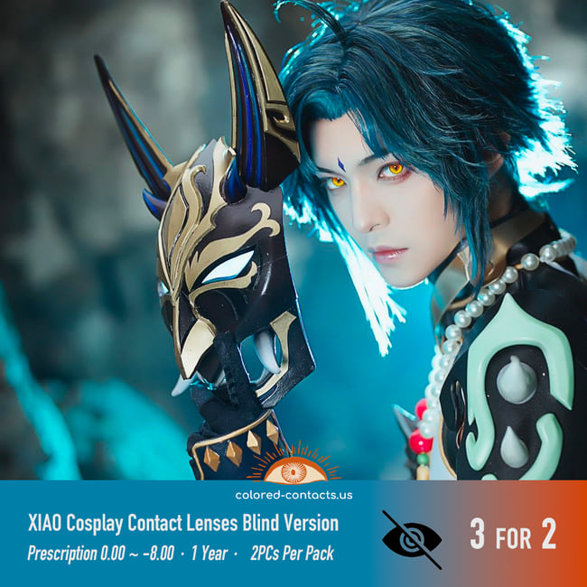 Genshin Impact Xiao Cosplay Contacts (2023 Blind Version)
