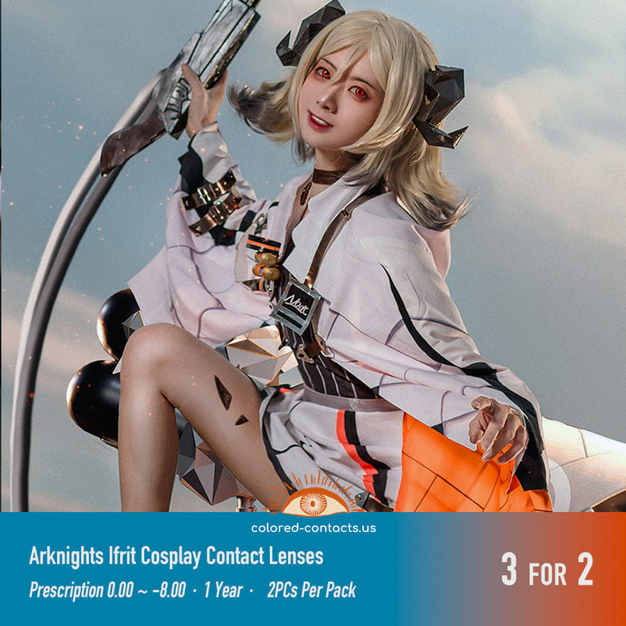 Arknights Ifrit Cosplay Contact Lenses