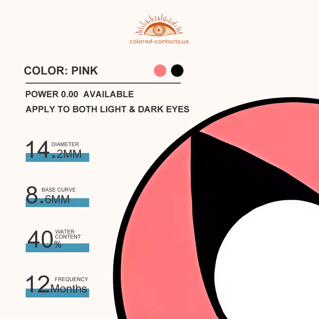 Pink Cat Eye Contacts - Pink Cat Eye Contacts 2