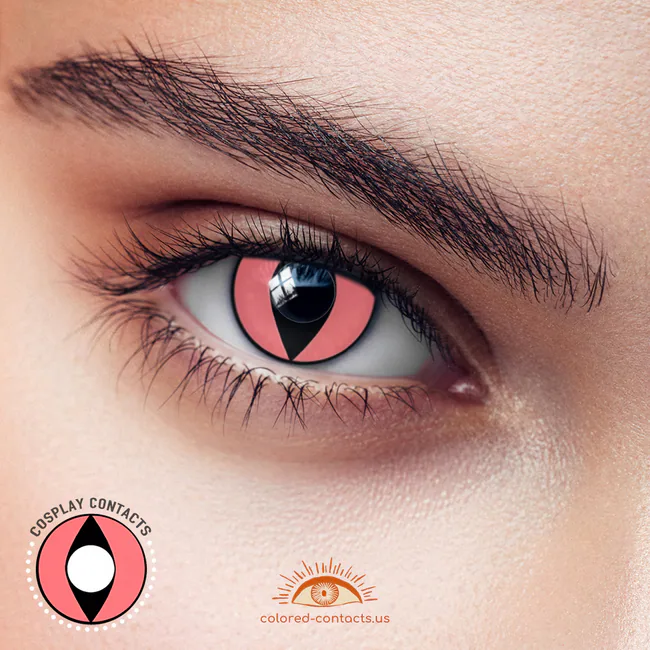 Pink Cat Eye Contacts - Pink Cat Eye Contacts 1