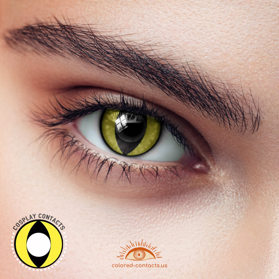 Ak : Aak Cosplay Contact Lenses - Ccus Eyewear · Premium Colored Contacts Yellow Cat Eye Contacts - Yellow Cat Eye Contacts 1