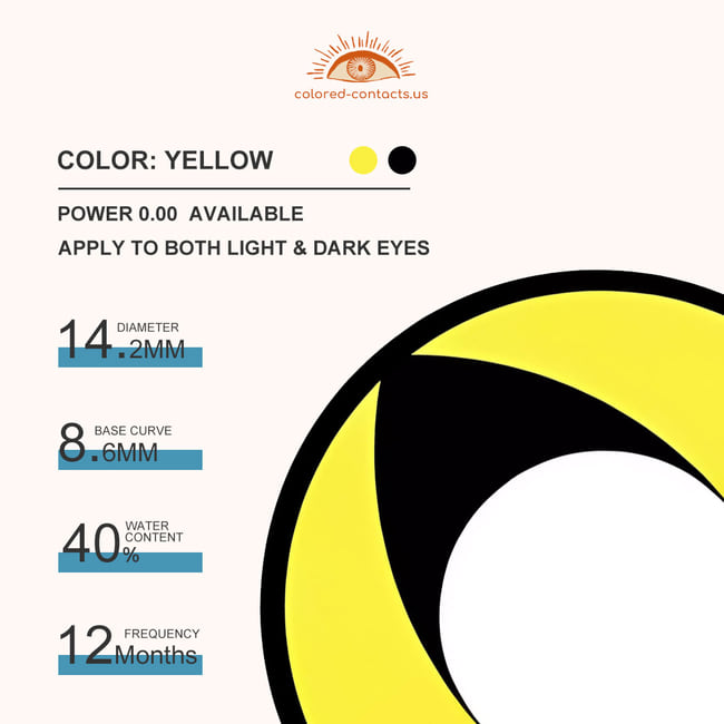 Ak : Aak Cosplay Contact Lenses - Ccus Eyewear · Premium Colored Contacts Yellow Cat Eye Contacts - Yellow Cat Eye Contacts 2