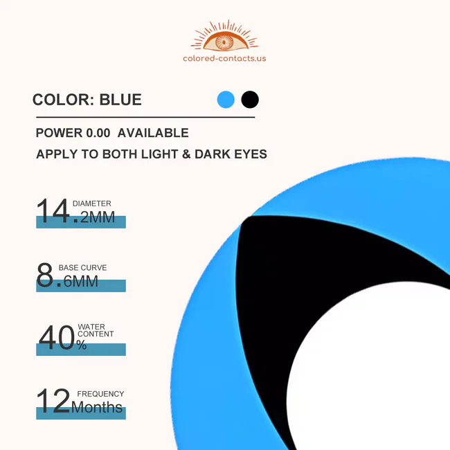 Yellow White Cat Eye Contacts - Blue Cat Eye Contacts 2