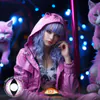 Purple White Cat Eye Contacts