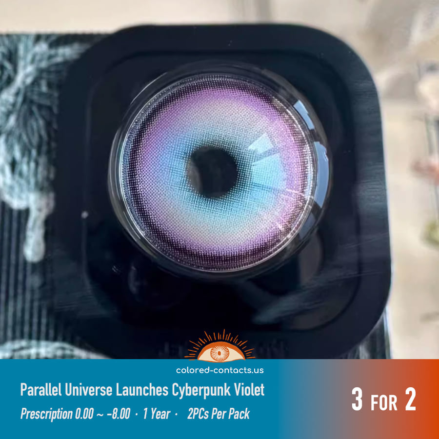 Parallel Universe Launches Cyberpunk Violet Contact Lenses - Ccus Eyewear · Premium Colored Contacts Parallel Universe Launches Cyberpunk Violet Contact Lenses