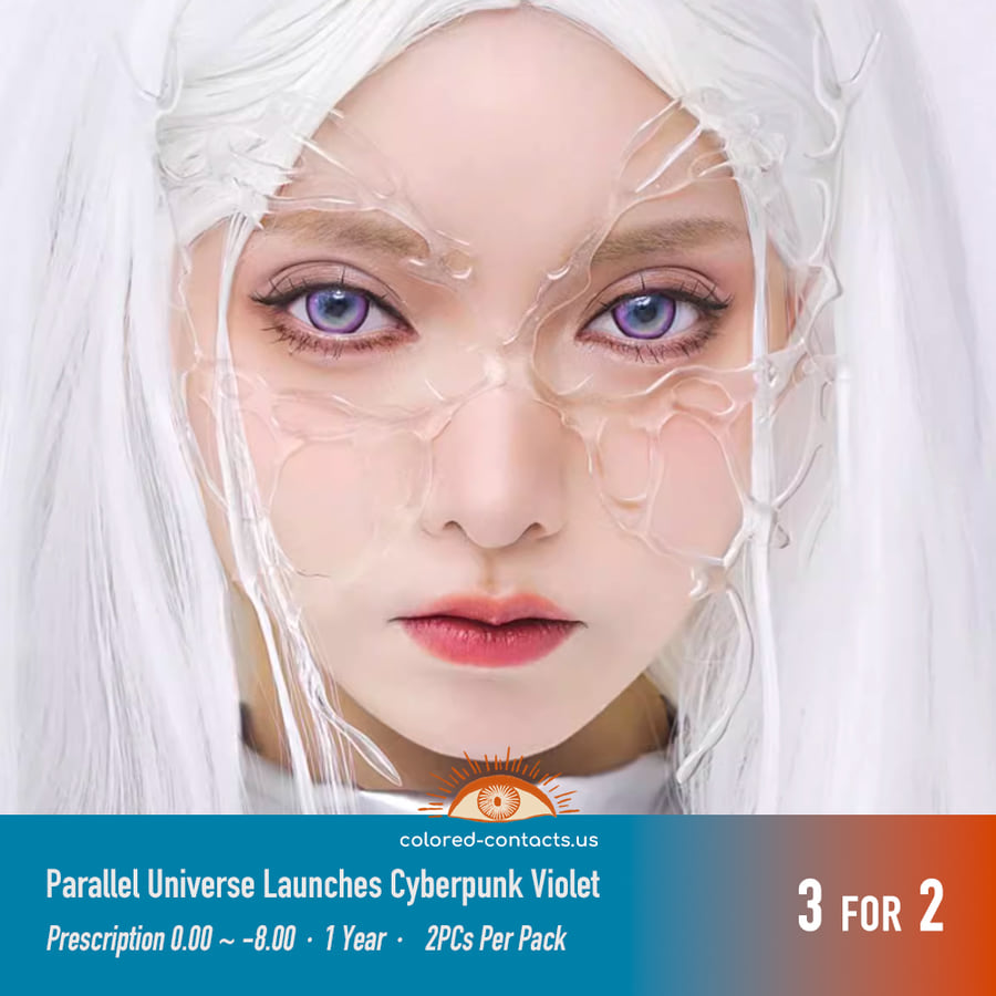 Parallel Universe Launches Cyberpunk Violet Contact Lenses - Ccus Eyewear · Premium Colored Contacts Parallel Universe Launches Cyberpunk Violet Contact Lenses