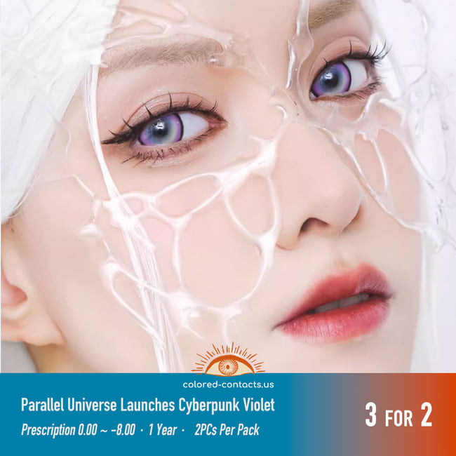 Parallel Universe Launches Cyberpunk Violet Contact Lenses - Ccus Eyewear · Premium Colored Contacts Parallel Universe Launches Cyberpunk Violet Contact Lenses