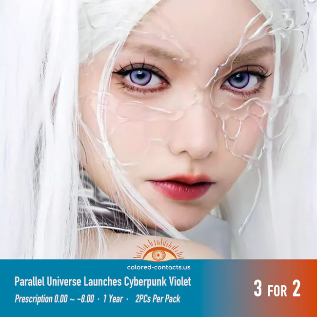 Parallel Universe Launches Cyberpunk Violet Contact Lenses