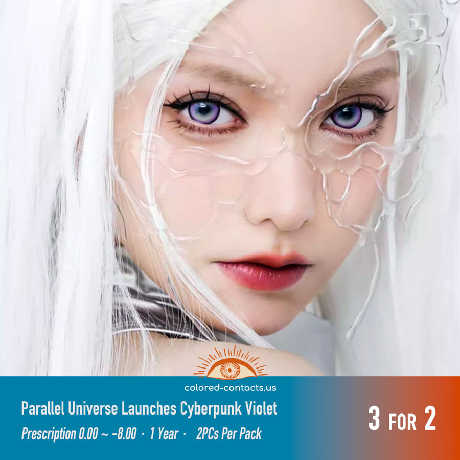 Parallel Universe Launches Cyberpunk Violet Contact Lenses - Ccus Eyewear · Premium Colored Contacts Parallel Universe Launches Cyberpunk Violet Contact Lenses