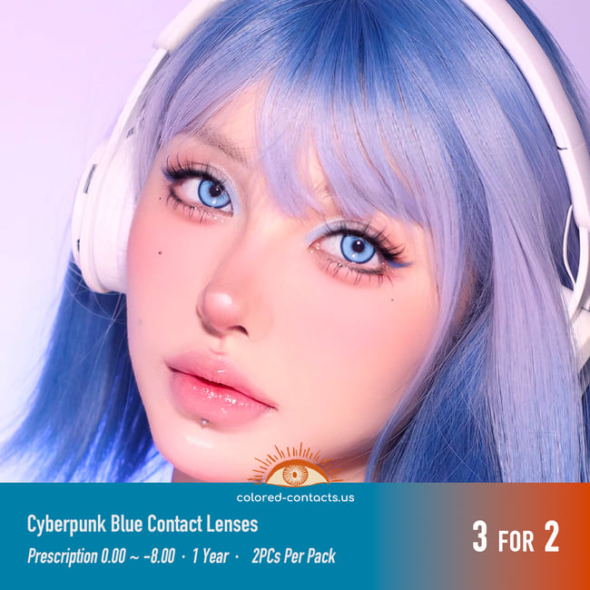 Cyberpunk Blue Contact Lenses