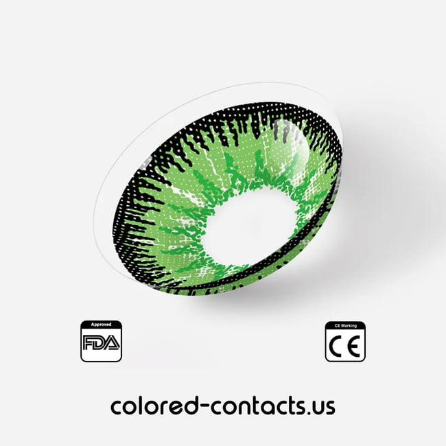Sou Hiyori Cosplay Contact Lenses - Vega Green Detail3