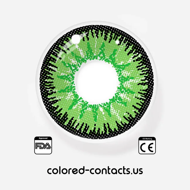 Sou Hiyori Cosplay Contact Lenses - Vega Green Detail2