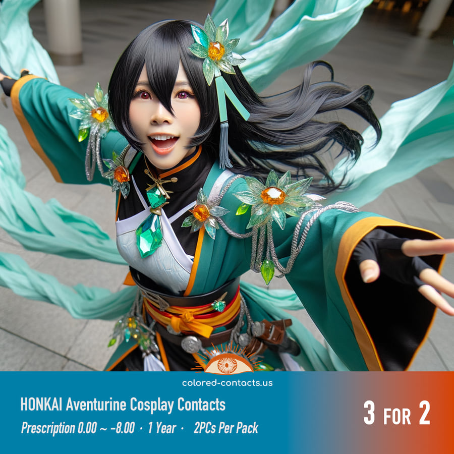 Honkai Aventurine Cosplay Contacts