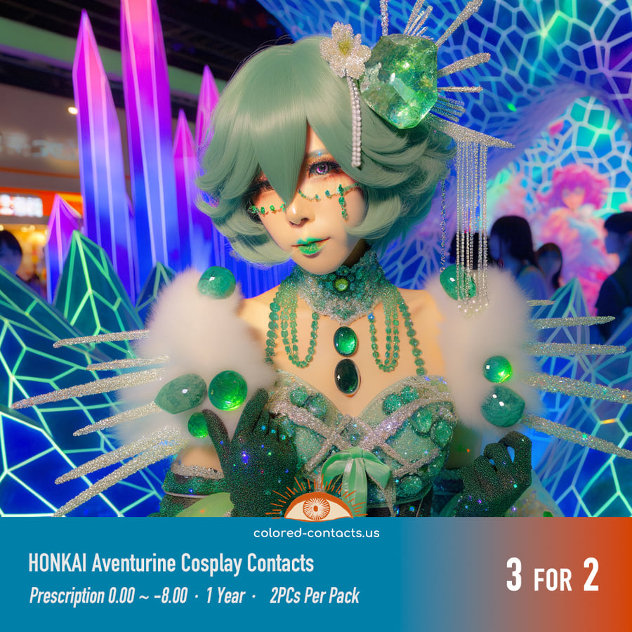 Honkai Aventurine Cosplay Contacts