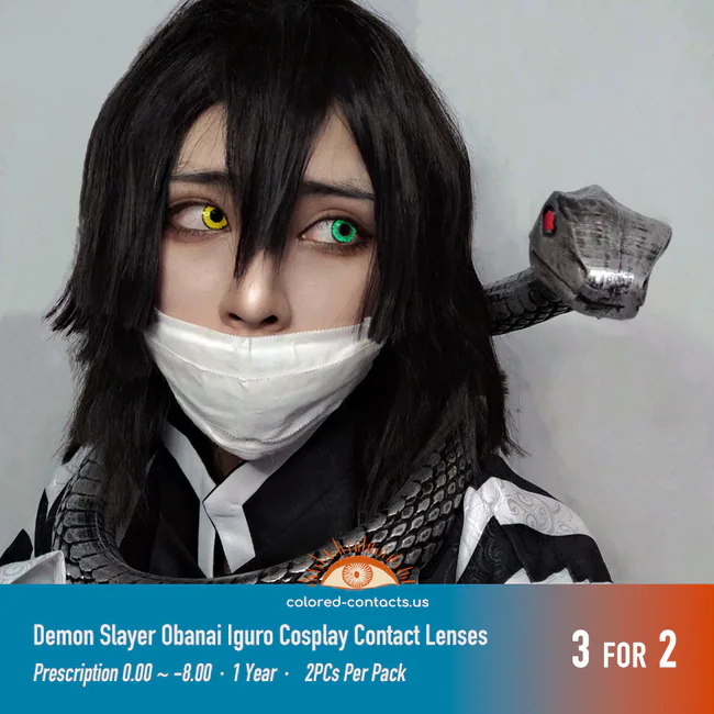 Obanai Iguro Cosplay Contact Lenses