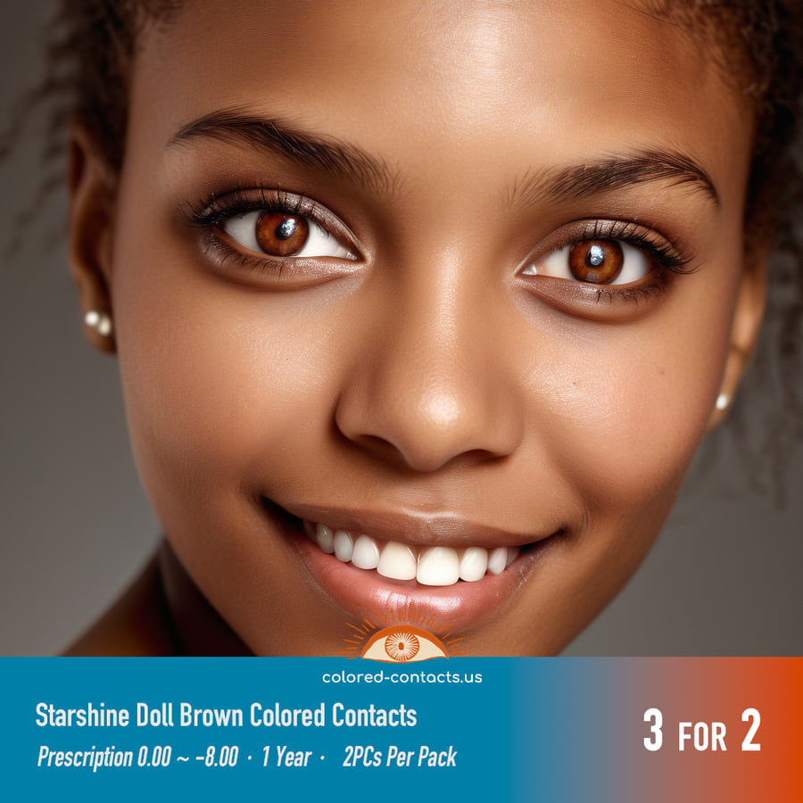 Starshine Doll Brown Colored Contacts - Ccus Eyewear · Premium Colored Contacts Starshine Doll Brown Colored Contacts