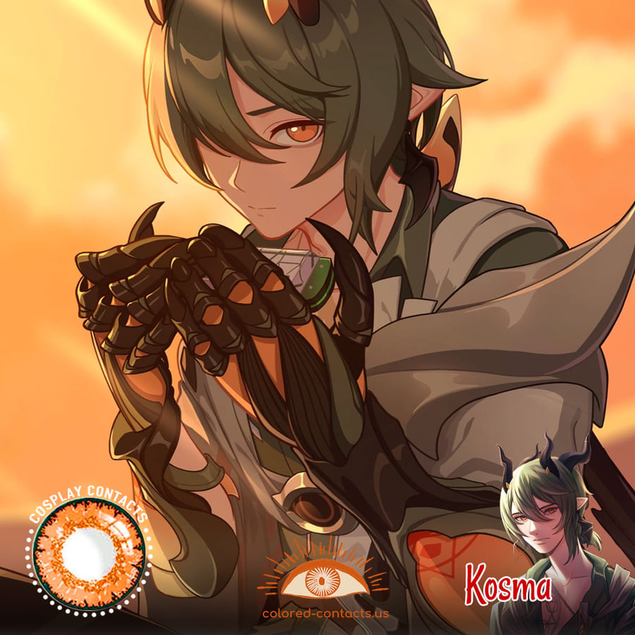 Honkai Impact 3Rd: Kosma Cosplay Orange Contact Lenses