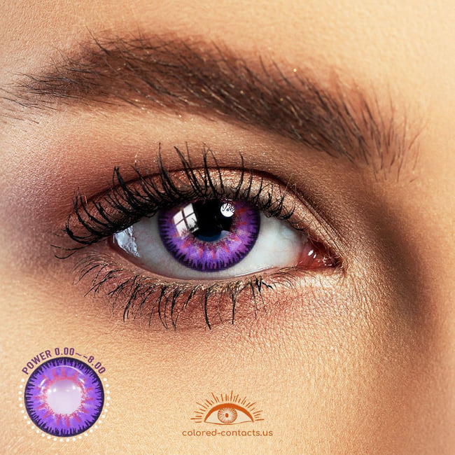 Frieren: Fern Cosplay Purple Contact Lenses - Vega Purple Contact Lenses