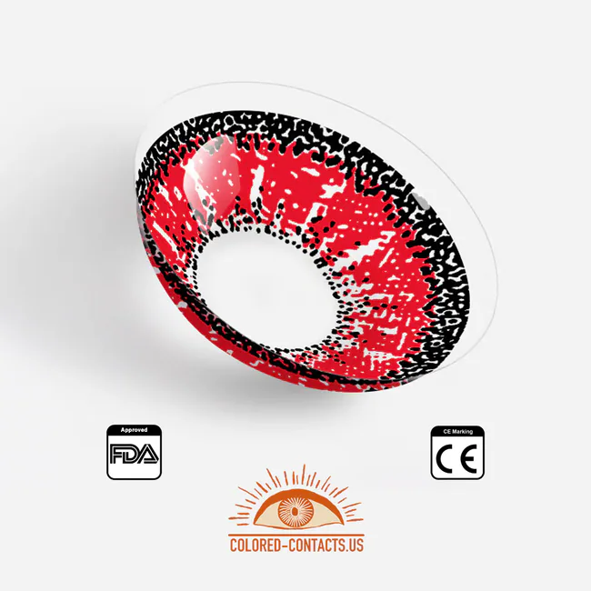 Ai Kotoba Anime Eye Red Colored Contacts