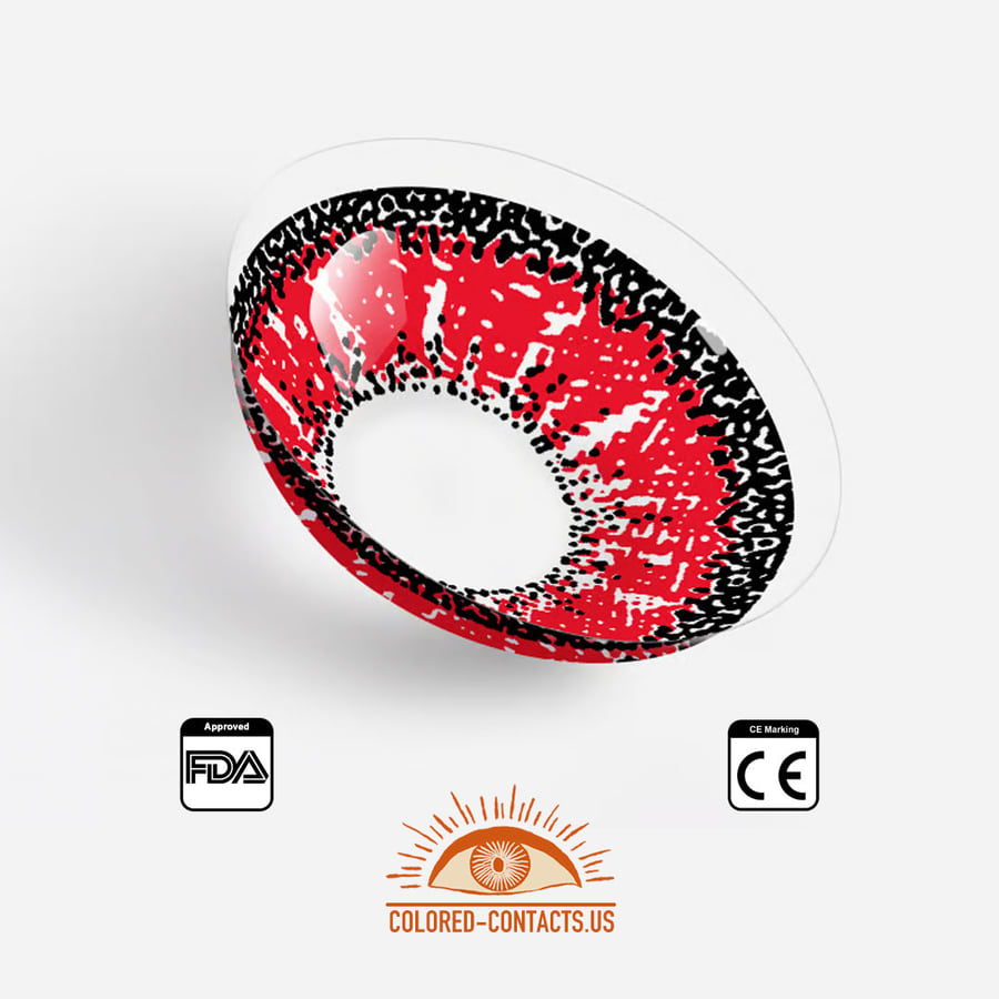 Ai Kotoba Anime Eye Red Colored Contacts