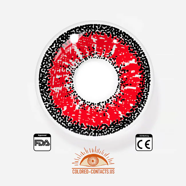 Ai Kotoba Anime Eye Red Colored Contacts