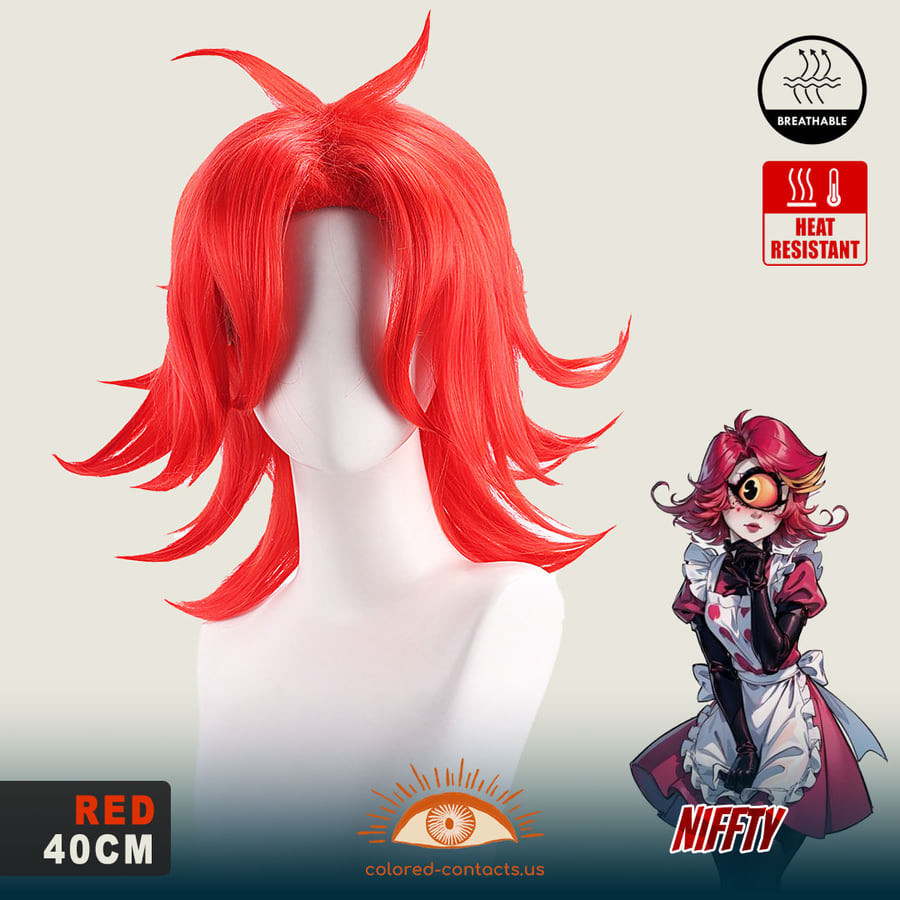 Hazbin Hotel: Niffty Cosplay Wig - Niffty Cosplay Wig Red