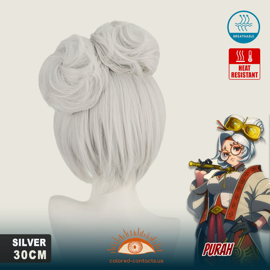 Purah Cosplay Wig - Ccus Eyewear · Premium Colored Contacts Zelda: Purah Cosplay Wig - Purah Cosplay Wig Rear