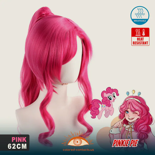My Little Pony: Pinkie Pie Cosplay Wig - Pinkie Pie Cosplay Wig Side