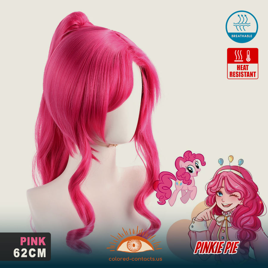 My Little Pony: Pinkie Pie Cosplay Wig - Pinkie Pie Cosplay Wig Side