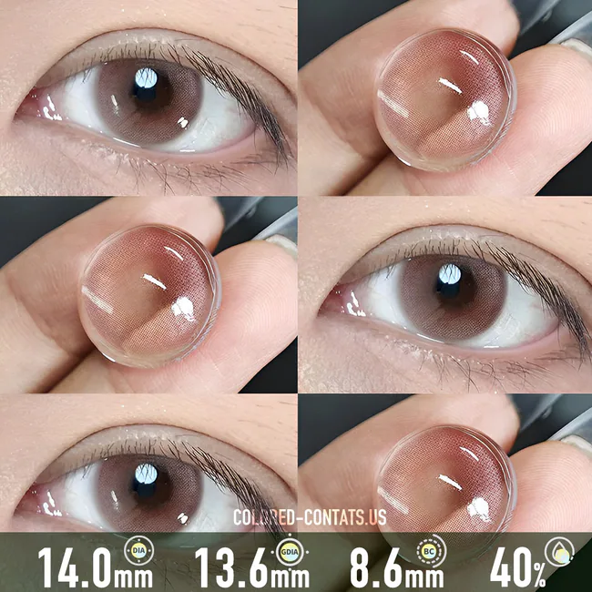 Creamy Tea Blossom Pink Contact Lenses