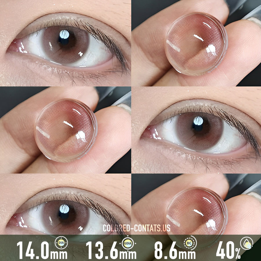 Creamy Tea Blossom Pink Contact Lenses