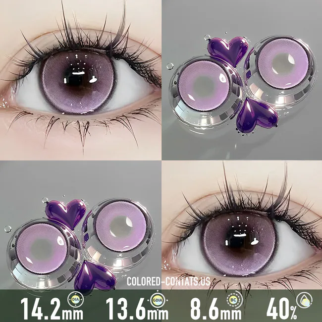 Dusk Mirage Purple Contact Lenses