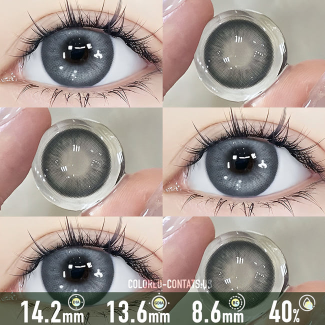 Obsidian Dark Grey Contact Lenses