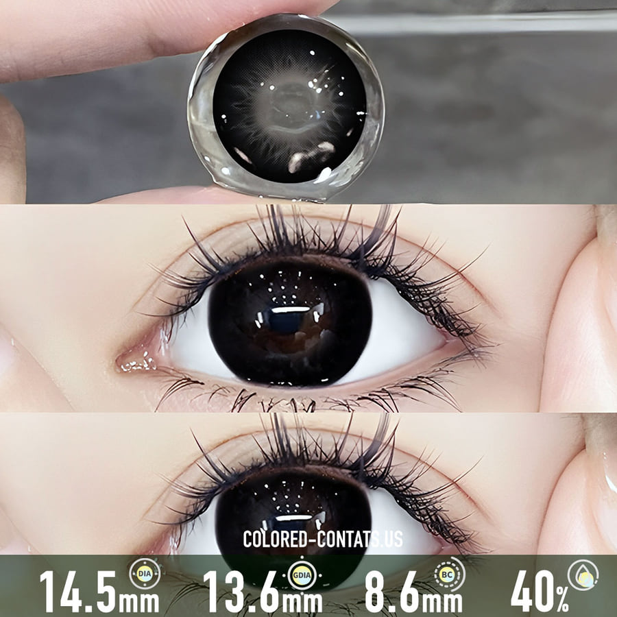 Moonbeam Black Contact Lenses