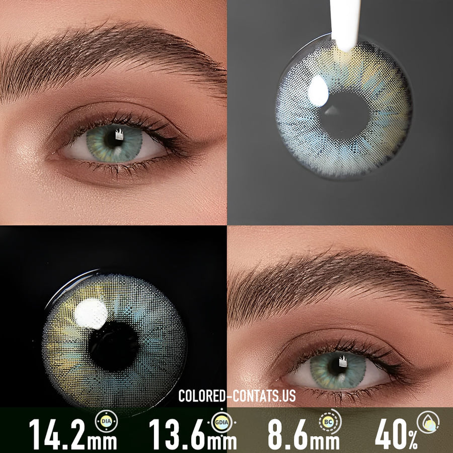 Angeles Blue Grey Contact Lenses - Ccus Eyewear · Premium Colored Contacts Angeles Blue Grey Contact Lenses