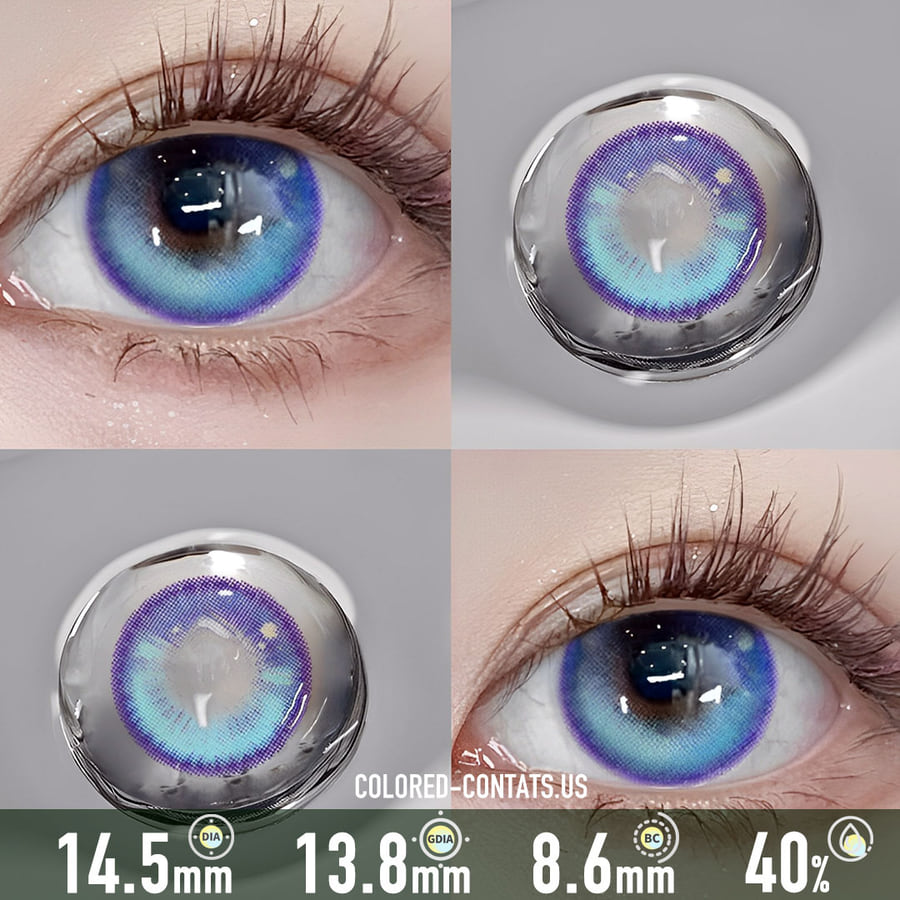 Aurora Dream Galaxy Blue Contact Lenses